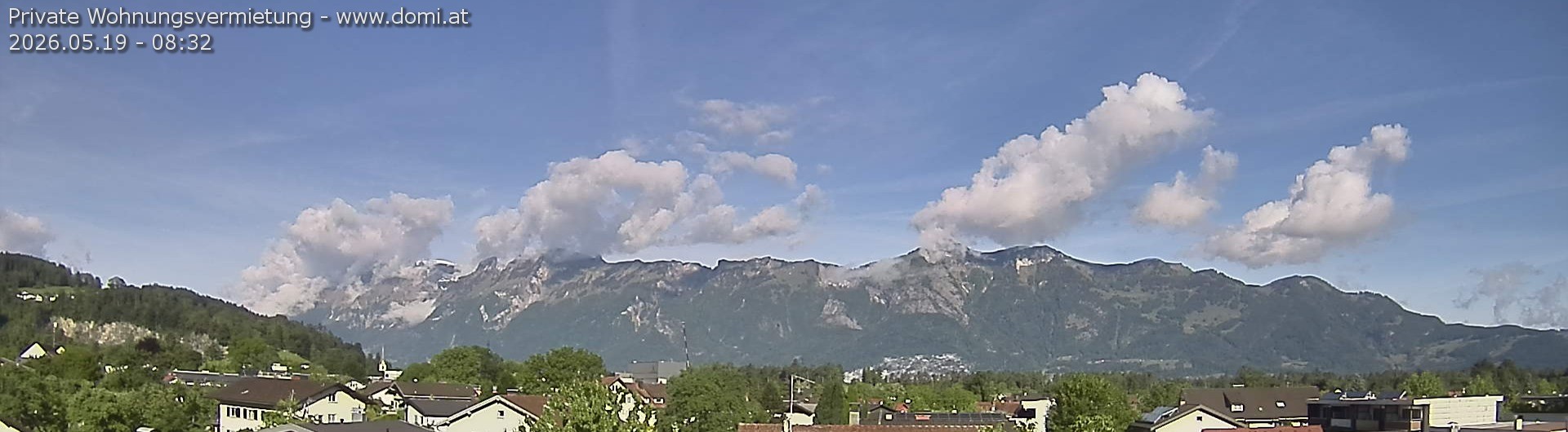 Archiv Foto Webcam Ausblick über Gisingen auf Hohen Kasten