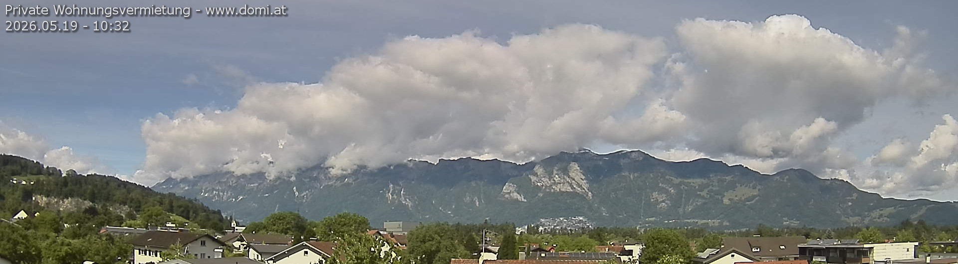 Archiv Foto Webcam Ausblick über Gisingen auf Hohen Kasten