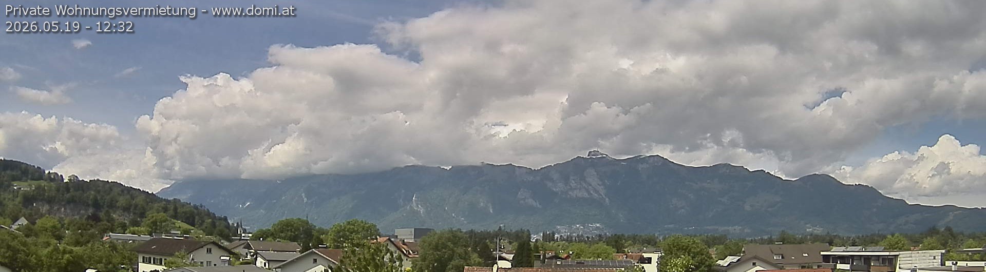 Archiv Foto Webcam Ausblick über Gisingen auf Hohen Kasten