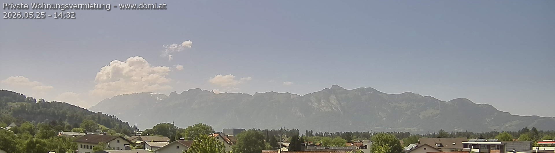 Archiv Foto Webcam Ausblick über Gisingen auf Hohen Kasten