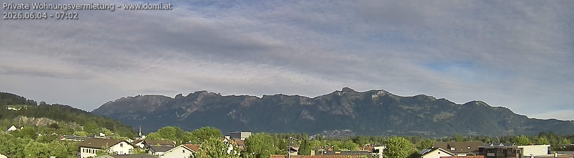 Archiv Foto Webcam Ausblick über Gisingen auf Hohen Kasten