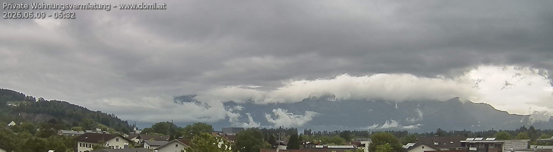 Archiv Foto Webcam Ausblick über Gisingen auf Hohen Kasten