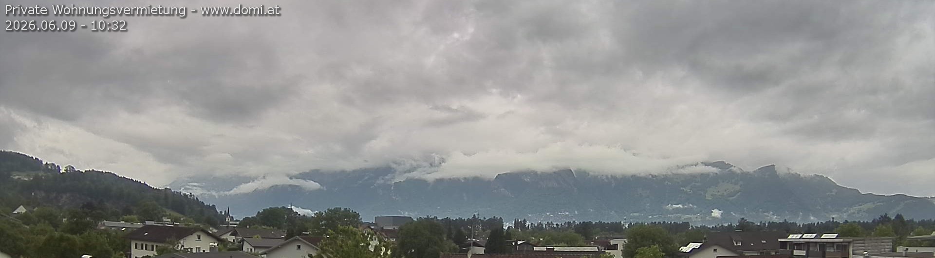 Archiv Foto Webcam Ausblick über Gisingen auf Hohen Kasten