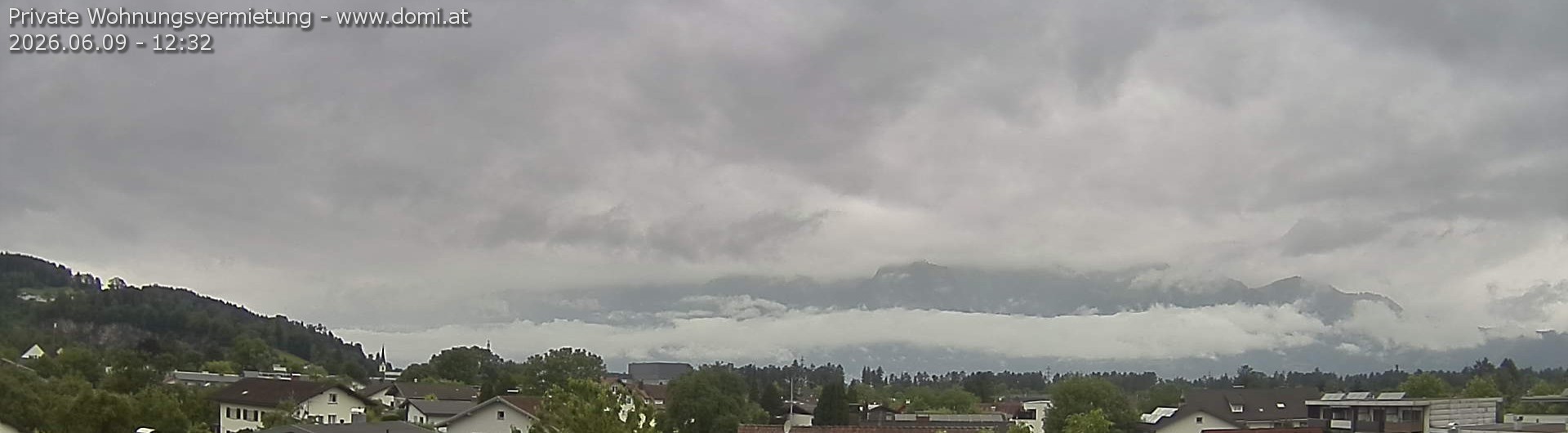 Archiv Foto Webcam Ausblick über Gisingen auf Hohen Kasten