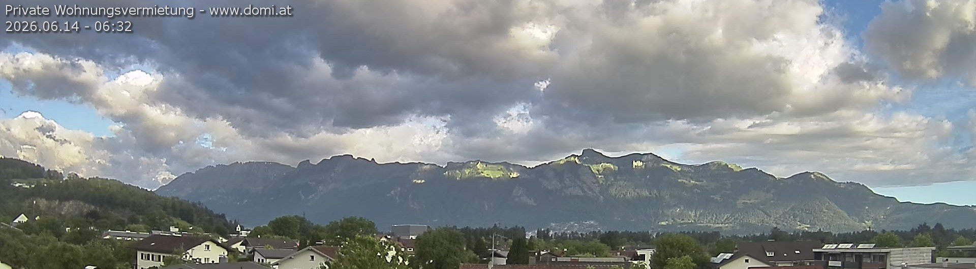 Archiv Foto Webcam Ausblick über Gisingen auf Hohen Kasten