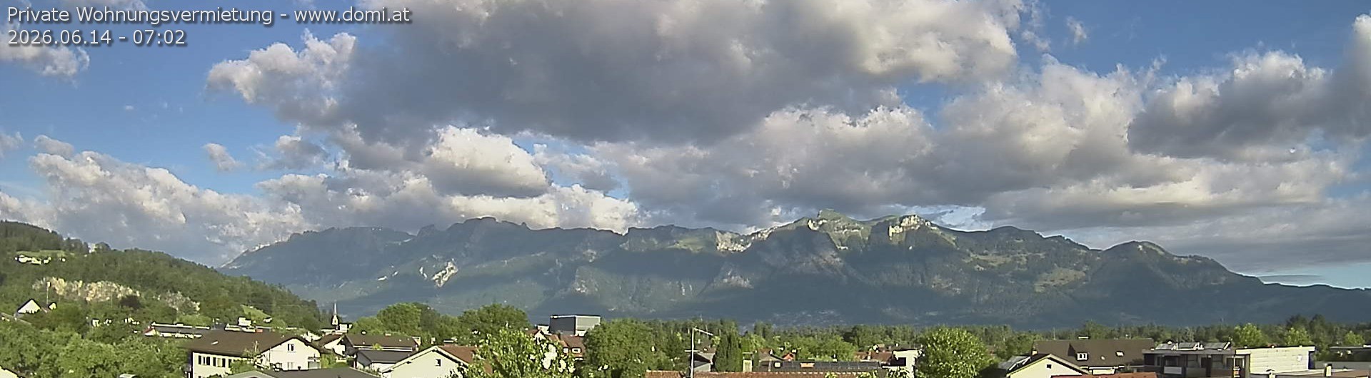 Archiv Foto Webcam Ausblick über Gisingen auf Hohen Kasten