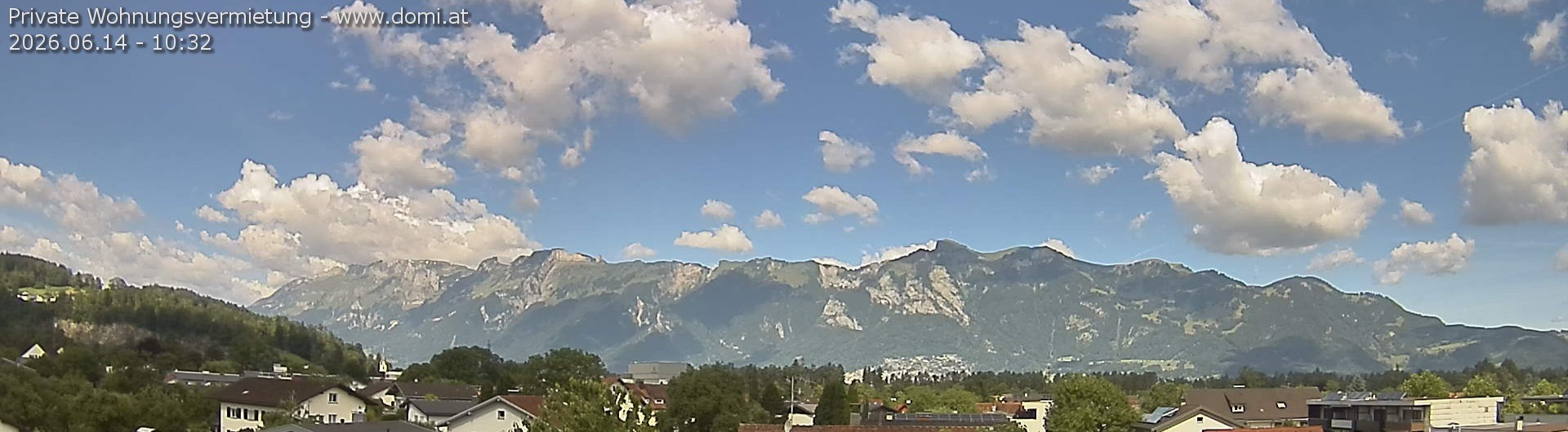 Archiv Foto Webcam Ausblick über Gisingen auf Hohen Kasten