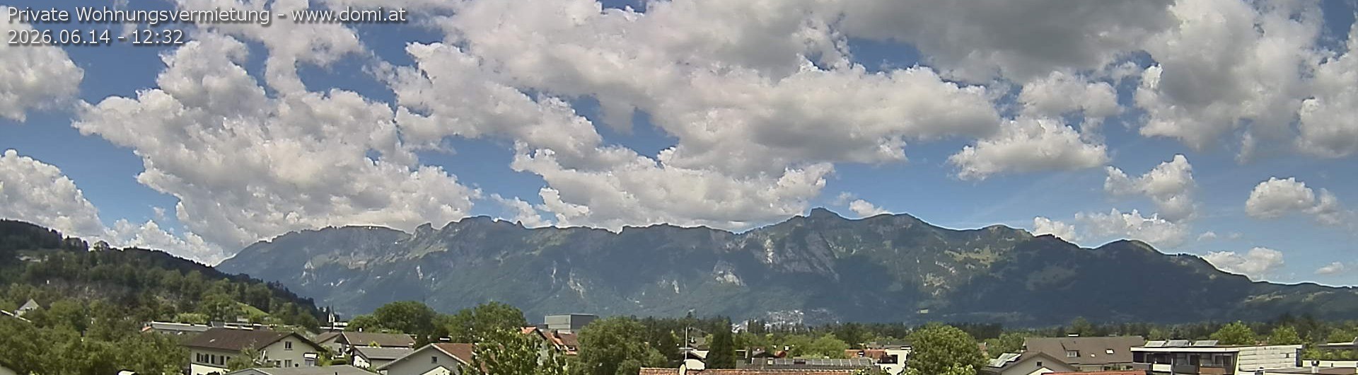 Archiv Foto Webcam Ausblick über Gisingen auf Hohen Kasten