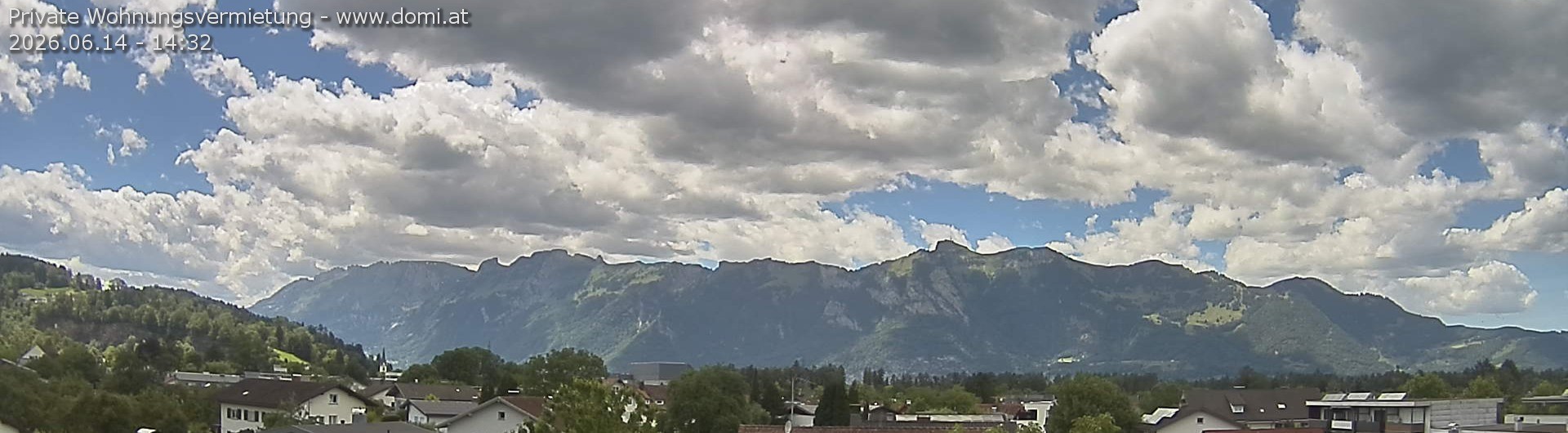 Archiv Foto Webcam Ausblick über Gisingen auf Hohen Kasten