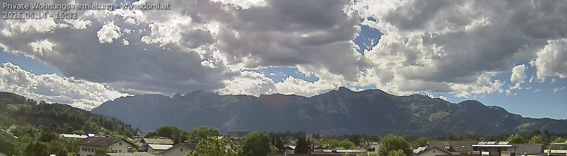 Archiv Foto Webcam Ausblick über Gisingen auf Hohen Kasten