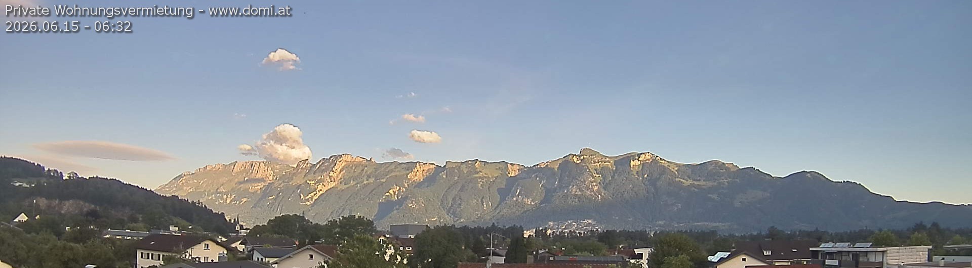 Archived image Webcam View over Gisingen to Hoher Kasten