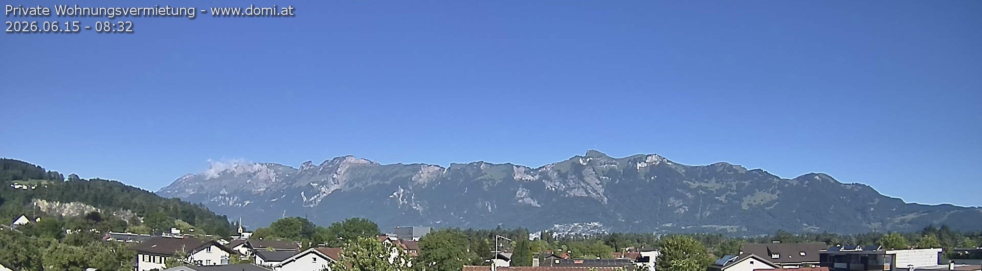 Archived image Webcam View over Gisingen to Hoher Kasten