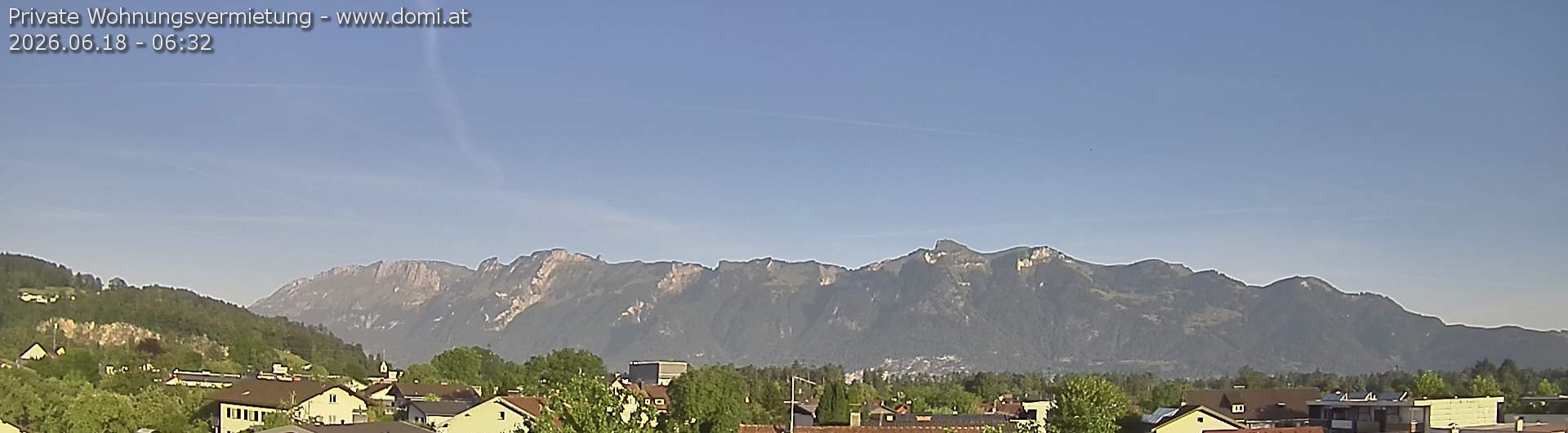 Archiv Foto Webcam Ausblick über Gisingen auf Hohen Kasten