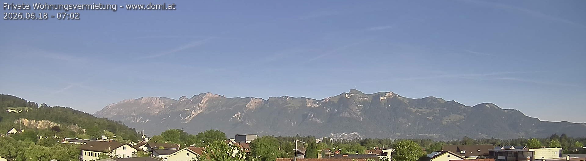 Archiv Foto Webcam Ausblick über Gisingen auf Hohen Kasten