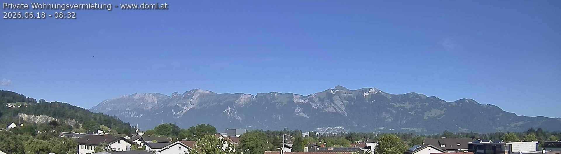 Archiv Foto Webcam Ausblick über Gisingen auf Hohen Kasten