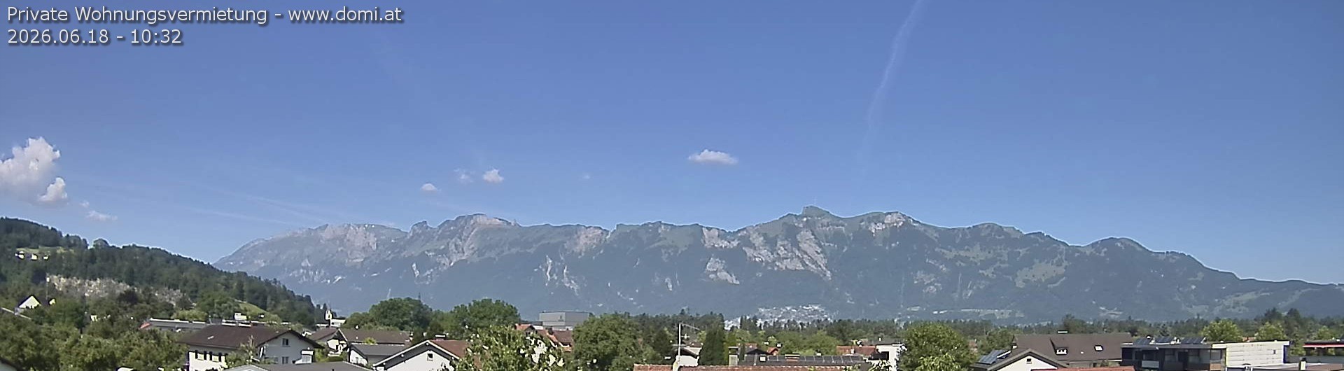 Archiv Foto Webcam Ausblick über Gisingen auf Hohen Kasten