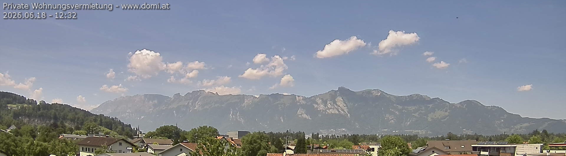 Archiv Foto Webcam Ausblick über Gisingen auf Hohen Kasten