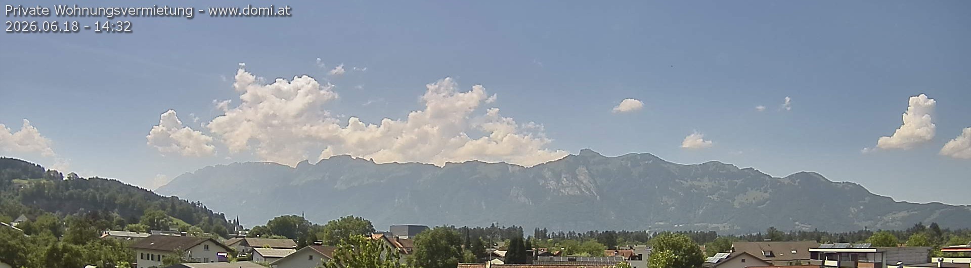 Archiv Foto Webcam Ausblick über Gisingen auf Hohen Kasten