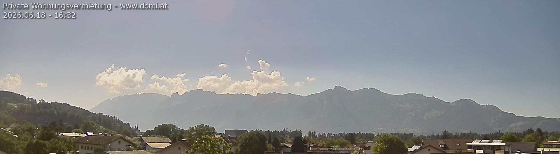 Archiv Foto Webcam Ausblick über Gisingen auf Hohen Kasten