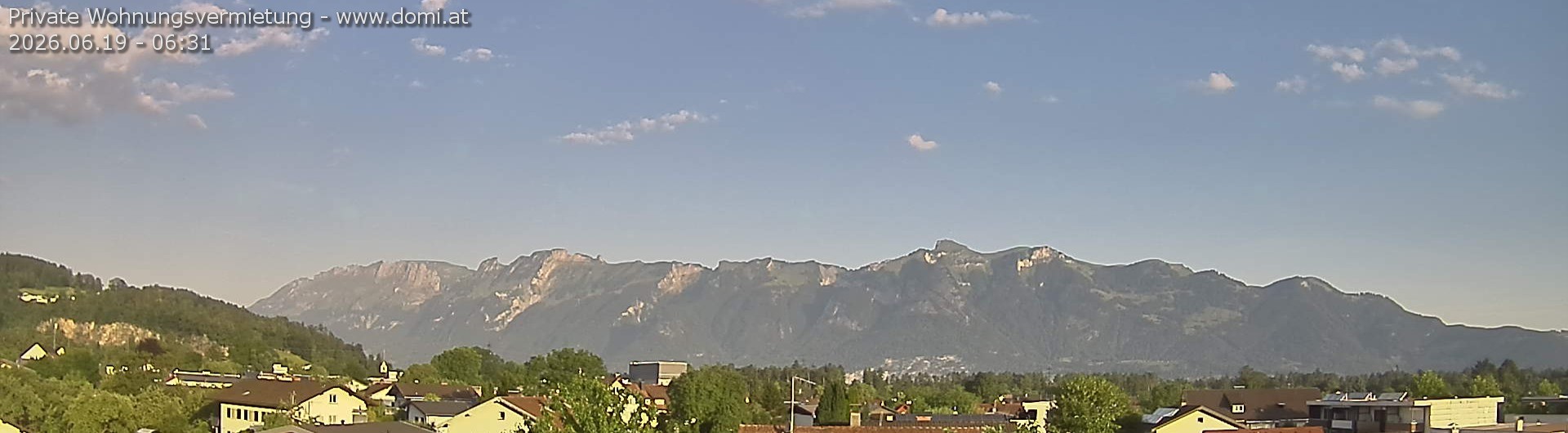 Archiv Foto Webcam Ausblick über Gisingen auf Hohen Kasten