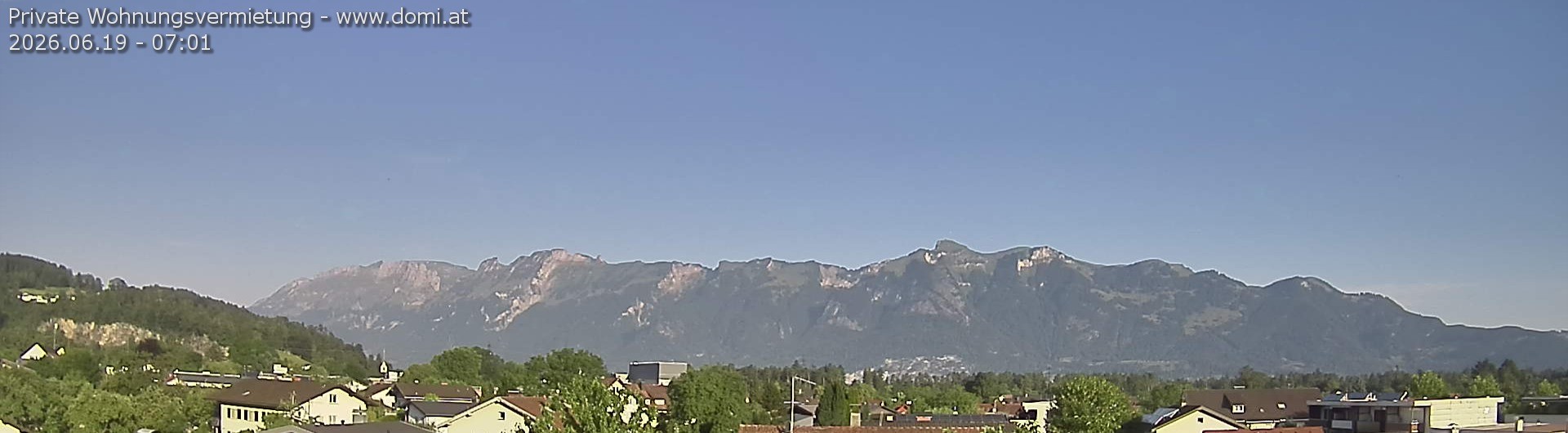 Archiv Foto Webcam Ausblick über Gisingen auf Hohen Kasten