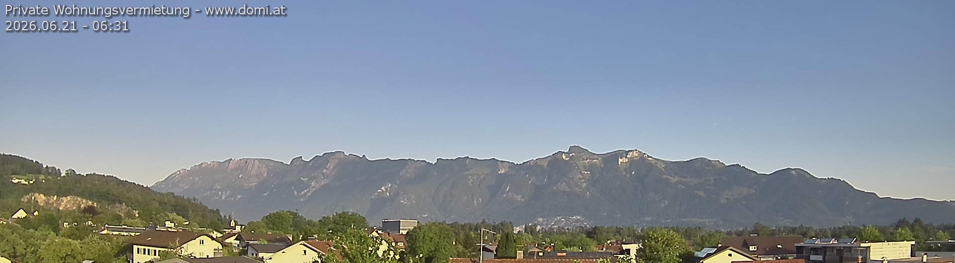 Archiv Foto Webcam Ausblick über Gisingen auf Hohen Kasten