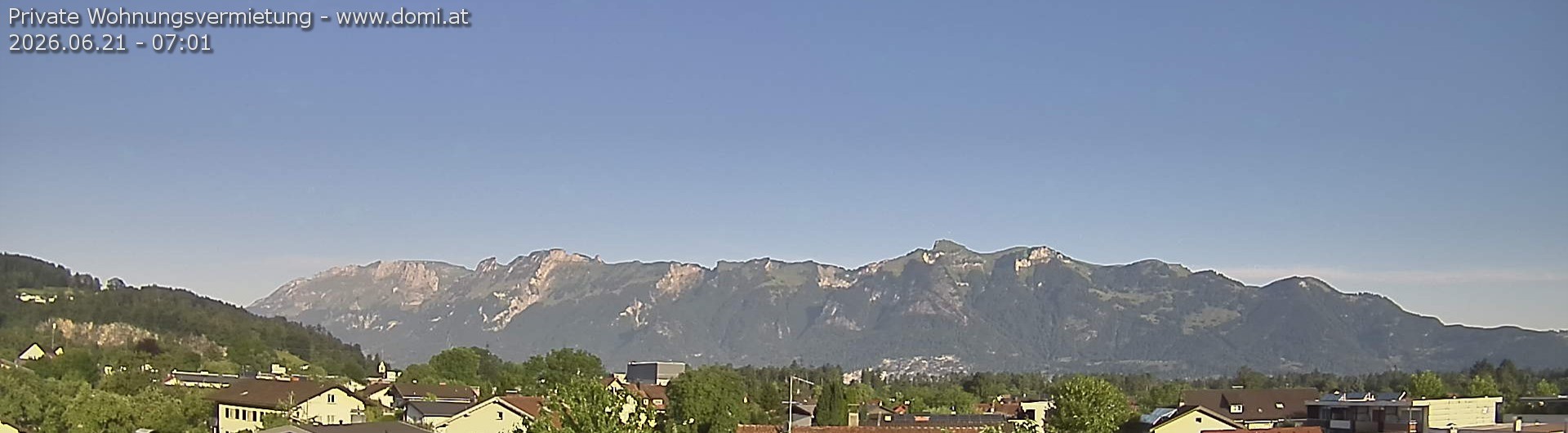 Archiv Foto Webcam Ausblick über Gisingen auf Hohen Kasten