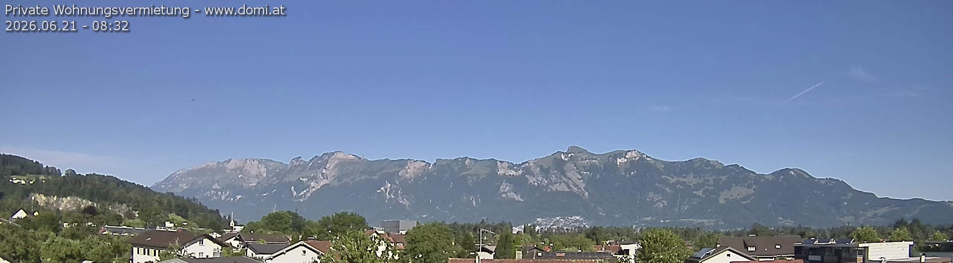 Archiv Foto Webcam Ausblick über Gisingen auf Hohen Kasten