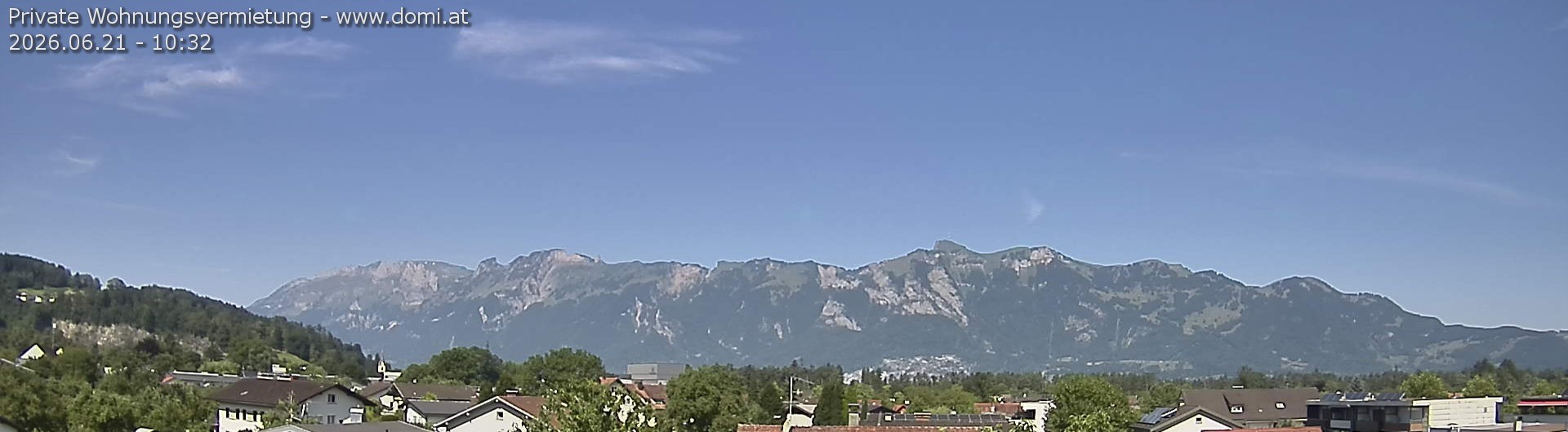 Archiv Foto Webcam Ausblick über Gisingen auf Hohen Kasten