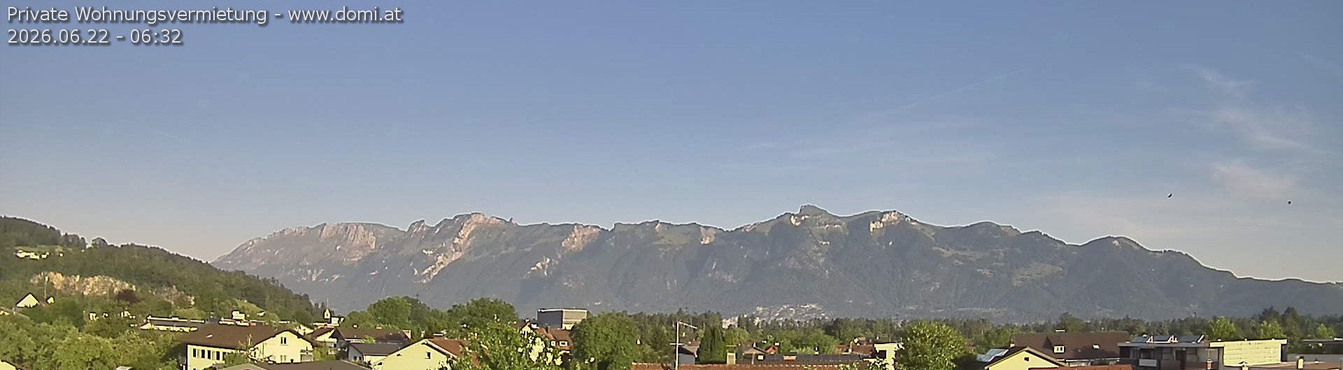 Archiv Foto Webcam Ausblick über Gisingen auf Hohen Kasten