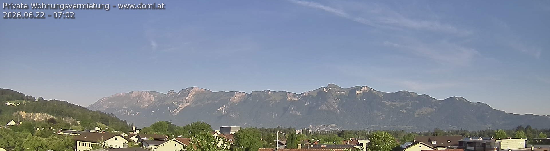 Archiv Foto Webcam Ausblick über Gisingen auf Hohen Kasten
