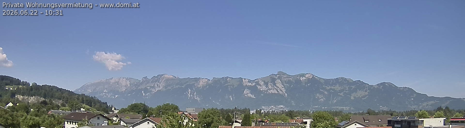 Archiv Foto Webcam Ausblick über Gisingen auf Hohen Kasten