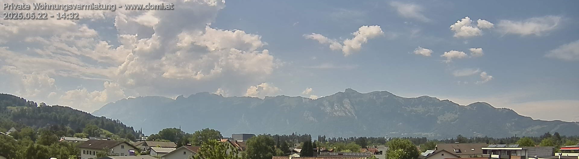 Archiv Foto Webcam Ausblick über Gisingen auf Hohen Kasten