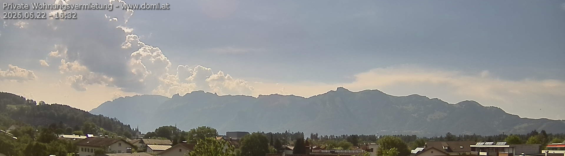 Archiv Foto Webcam Ausblick über Gisingen auf Hohen Kasten