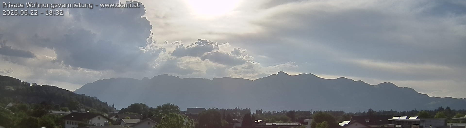 Archiv Foto Webcam Ausblick über Gisingen auf Hohen Kasten