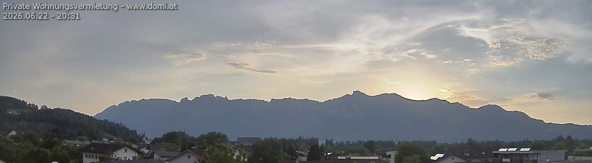Archiv Foto Webcam Ausblick über Gisingen auf Hohen Kasten