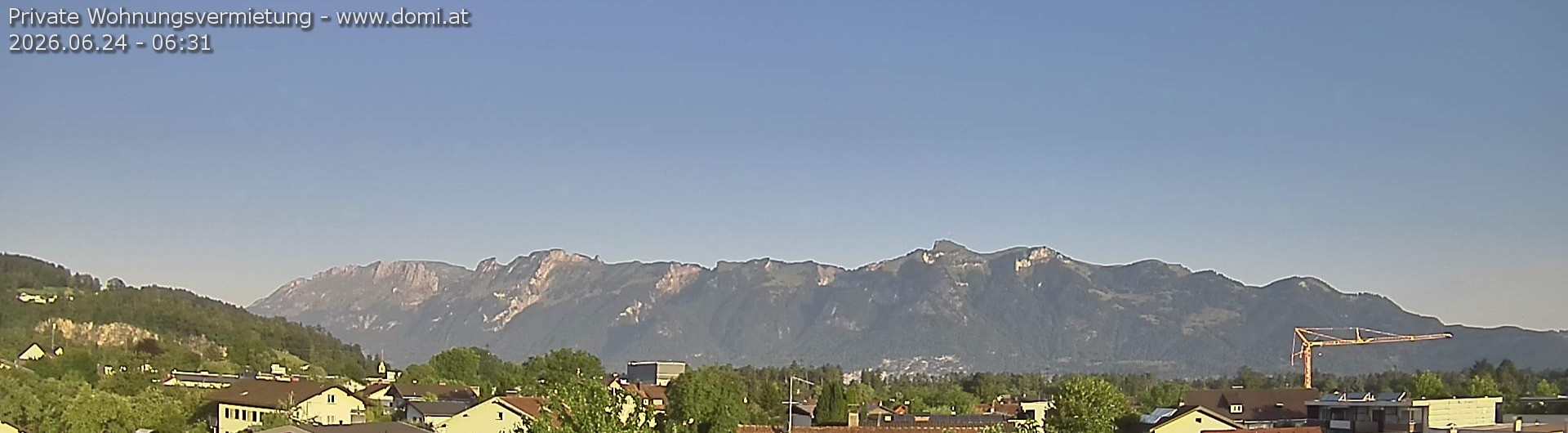 Archived image Webcam View over Gisingen to Hoher Kasten