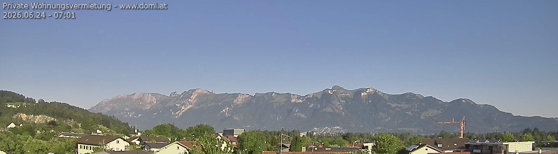 Archived image Webcam View over Gisingen to Hoher Kasten