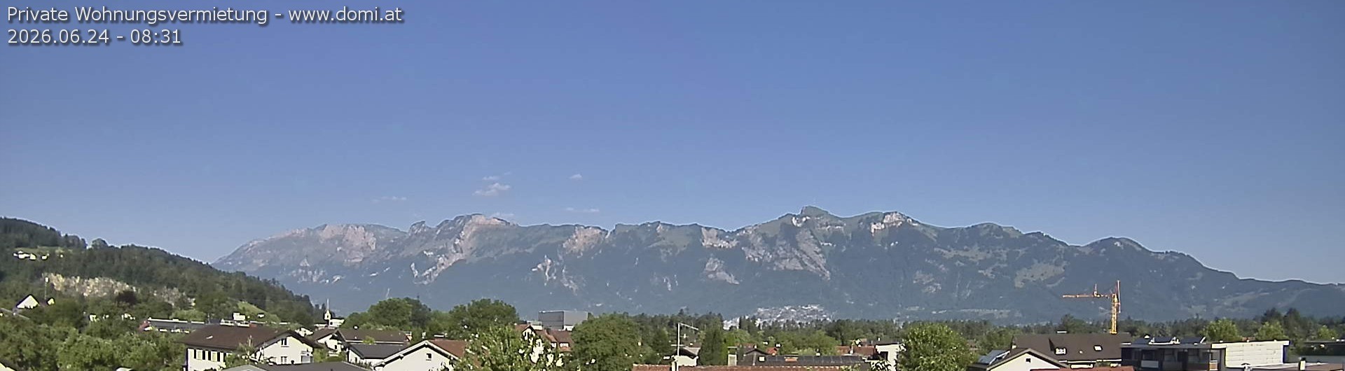 Archived image Webcam View over Gisingen to Hoher Kasten