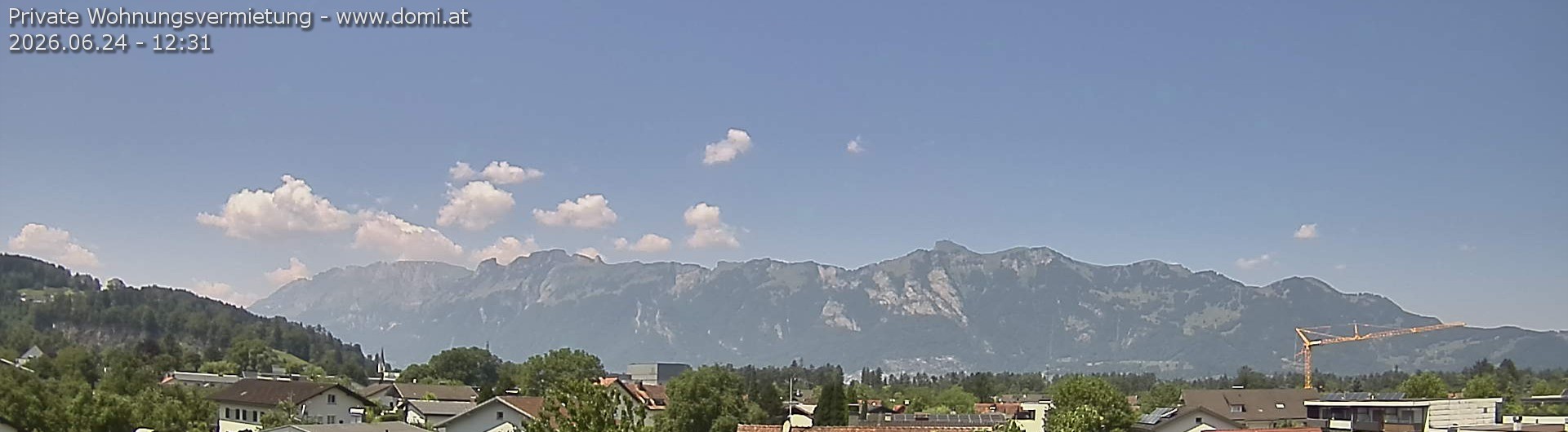 Archiv Foto Webcam Ausblick über Gisingen auf Hohen Kasten