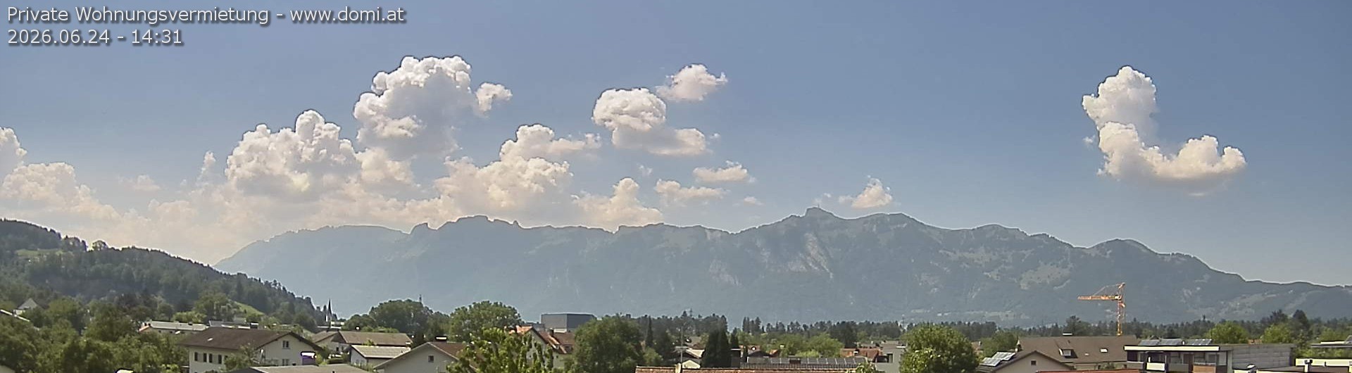 Archiv Foto Webcam Ausblick über Gisingen auf Hohen Kasten