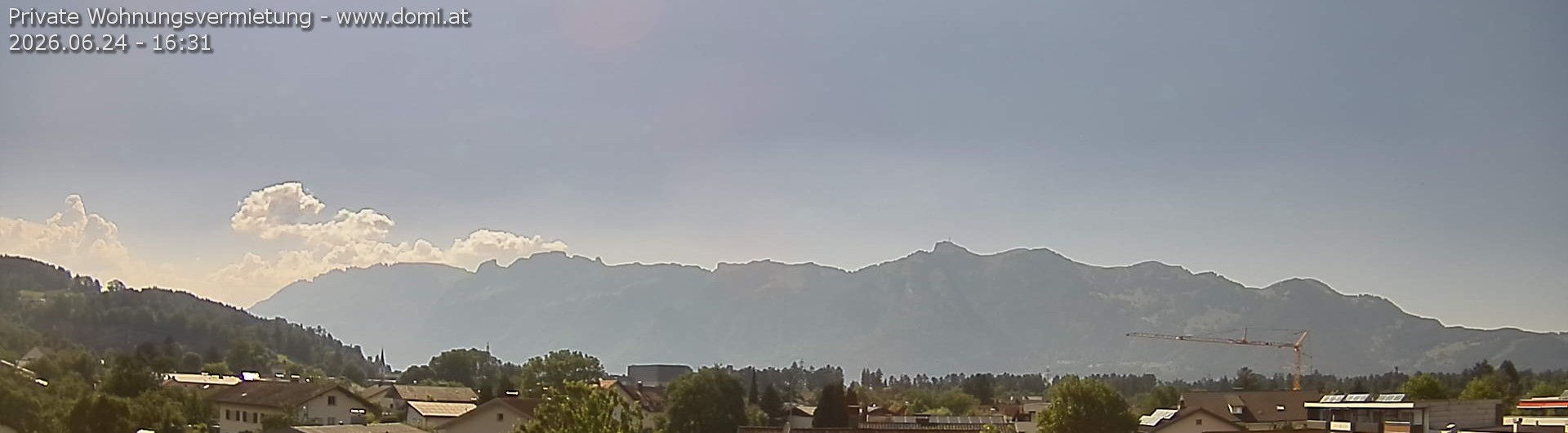 Archiv Foto Webcam Ausblick über Gisingen auf Hohen Kasten