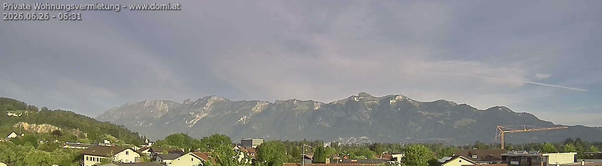 Archiv Foto Webcam Ausblick über Gisingen auf Hohen Kasten