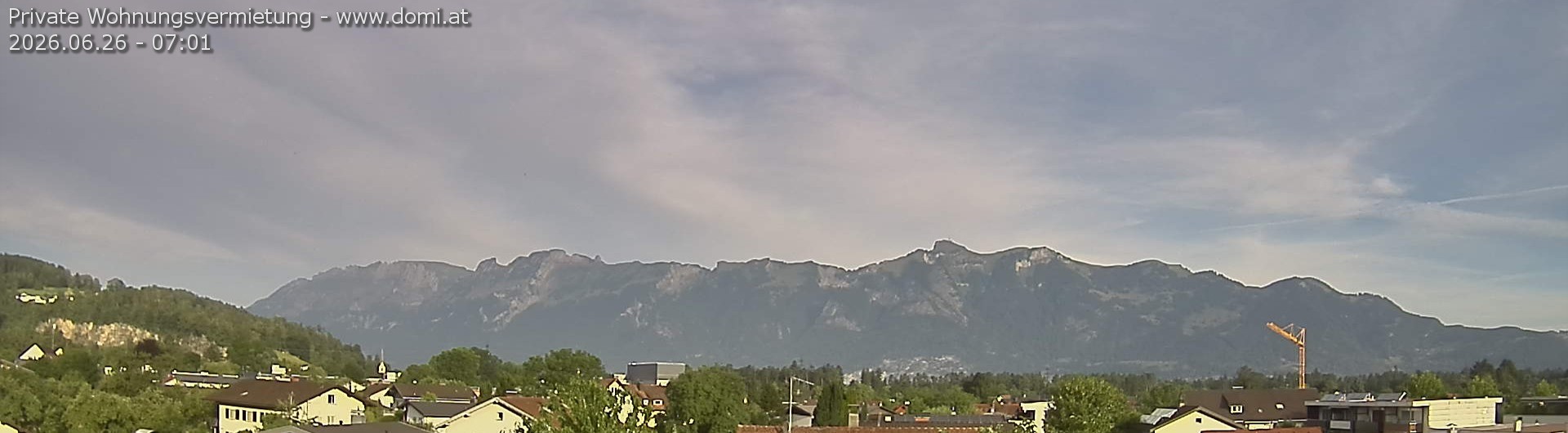 Archiv Foto Webcam Ausblick über Gisingen auf Hohen Kasten