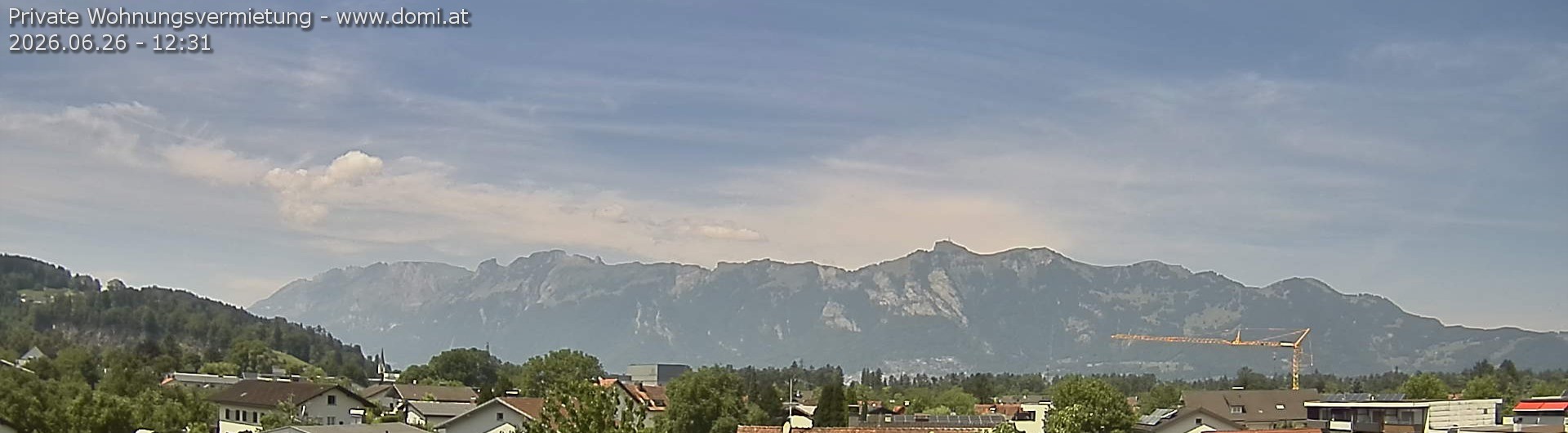 Archiv Foto Webcam Ausblick über Gisingen auf Hohen Kasten