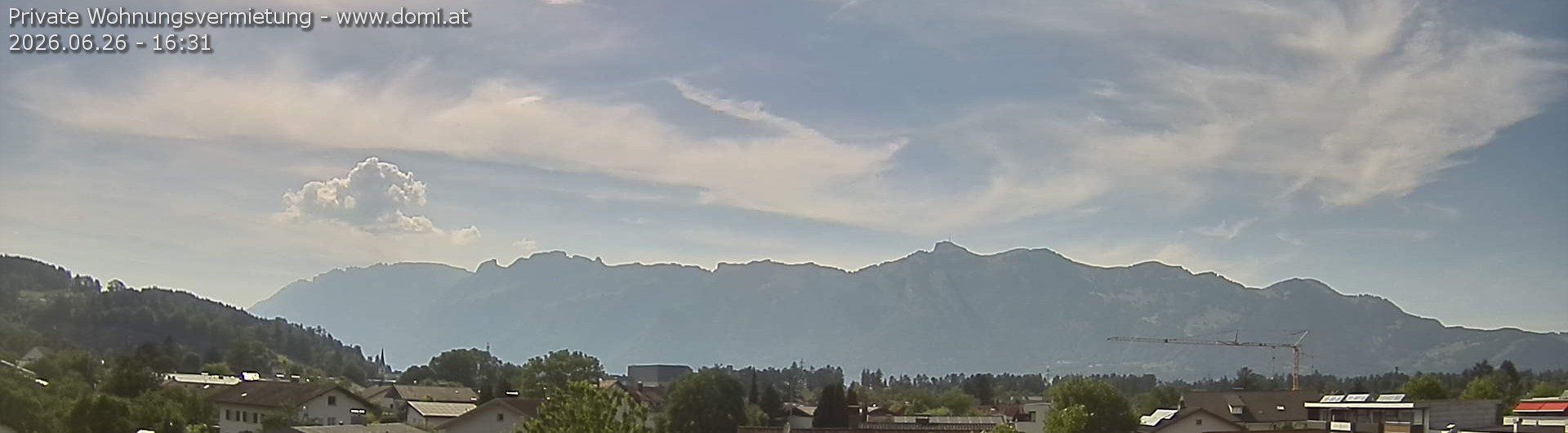 Archiv Foto Webcam Ausblick über Gisingen auf Hohen Kasten