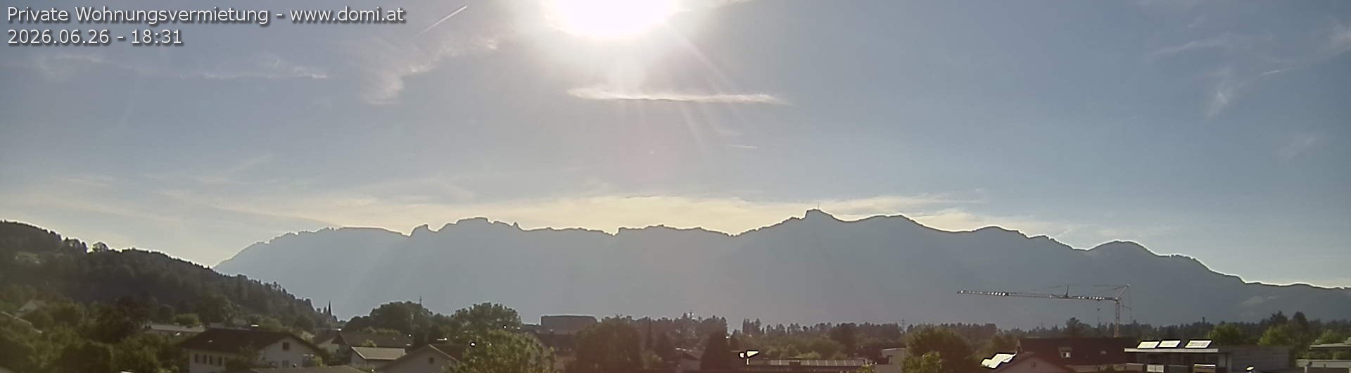Archiv Foto Webcam Ausblick über Gisingen auf Hohen Kasten