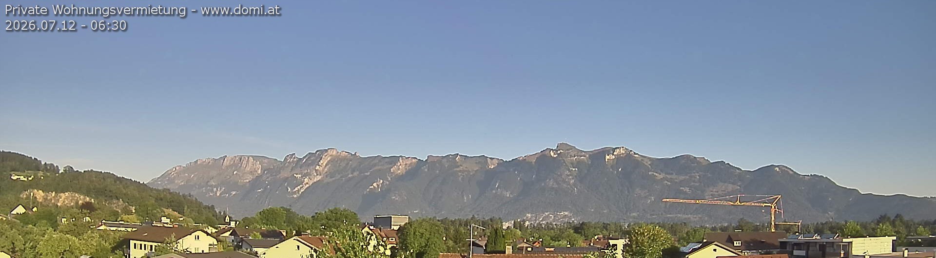 Archived image Webcam View over Gisingen to Hoher Kasten