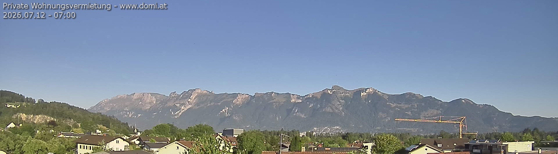 Archived image Webcam View over Gisingen to Hoher Kasten