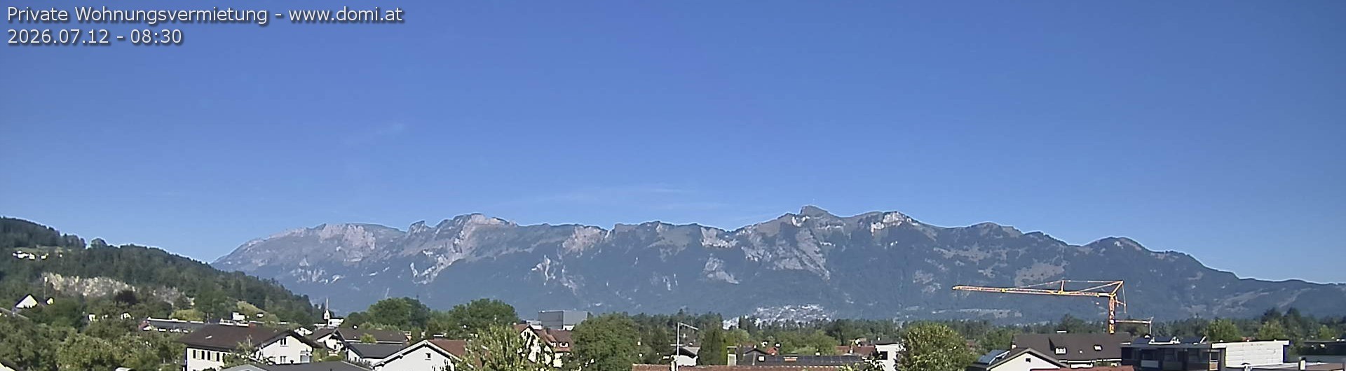 Archived image Webcam View over Gisingen to Hoher Kasten